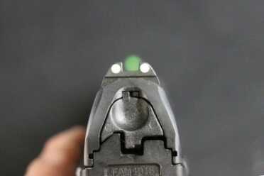 Walther’s American Pistols The PPQ with a green front dot.