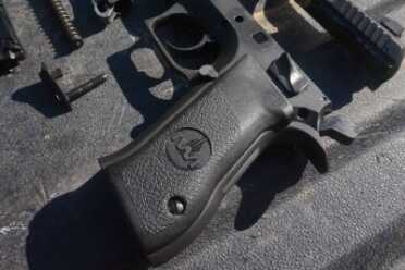 IWI's Pistol, the Jericho 941--9mm Overkill The grip panels are substantial, and give the gun a wide girth.