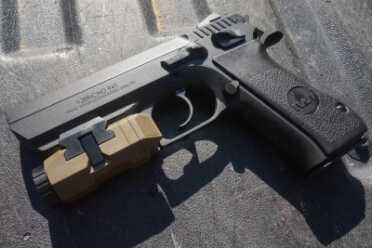 IWI's Pistol, the Jericho 941--9mm Overkill The rail is a must on a pistol this size.