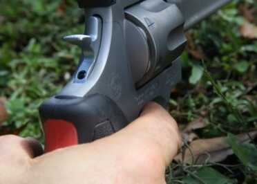 Taurus Raging Bull .44 Mag Revolver - Return of the Classic Model 444 Even shooting the Raging Bull one handed is not uncomfortable with full snot .44 Mag loads. It is an almost 4 lb. gun with a big heavy full underlug. If I have one complain it would be that the grip is a little too beefy for my short fat fingers.