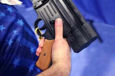 The selector on the pistol.