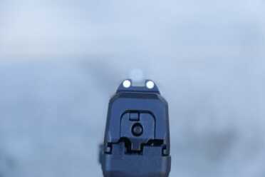 We Shoot the New Walther PPS M2--New Gun Review Steel sights with two dots on the rear. Notice the striker is no longer painted red.