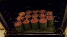 After I ran the batch of salmon, I decided to do a batch of meatloaf, just to show you the different method of cooking. 