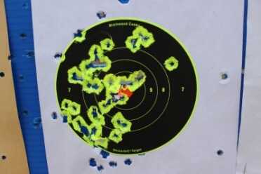 Honor Guard 9mm--Full Review Leaning left, as usual when I run fast. I was dumping here practicing mag changes.