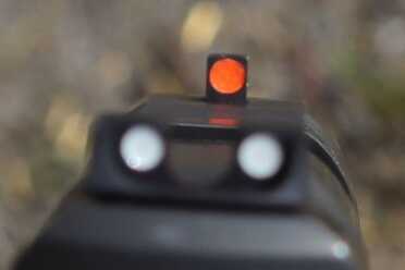 Honor Guard 9mm--Full Review That big orange front sight is visible on almost everything that isn't orange.