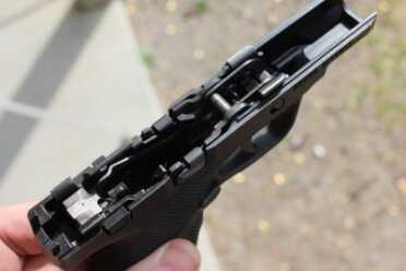 Honor Guard 9mm--Full Review The guts come out of the polymer frame.