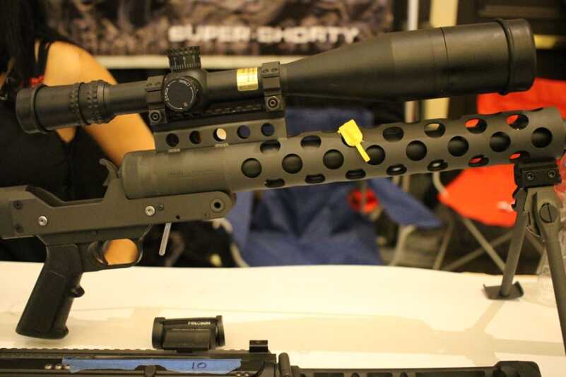 Serbu's Single Shot .50 — One and Done — Shot Show 2016 The new Serbu .50 is skeletal. Is there a lighter .50 on the market?