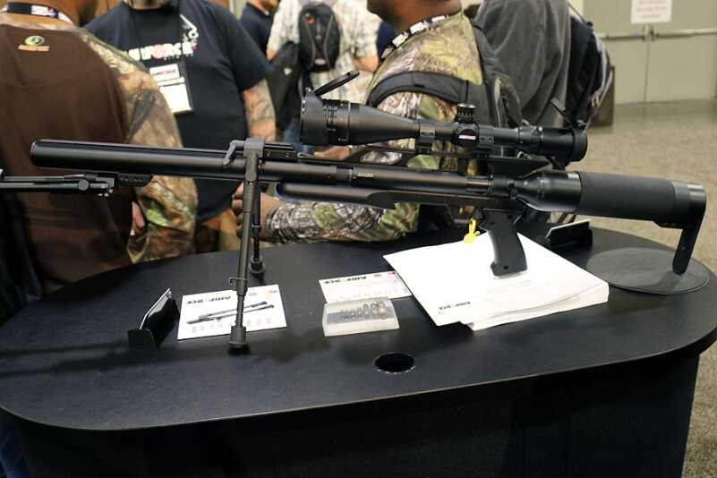 Airforce Airguns: World's Most Powerful Air Guns Add New Calibers -- SHOT Show 2016 The new friction lock bi-pod.