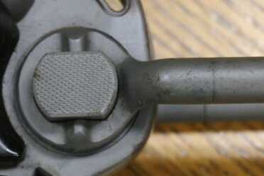 The Legacy of the MP40--Full Auto Review Button to fold stock.