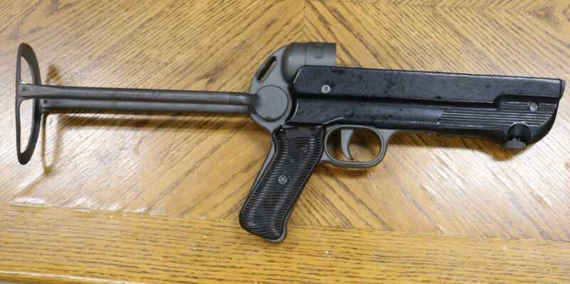 The Legacy of the MP40--Full Auto Review View of receiver field striped.