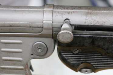 The Legacy of the MP40--Full Auto Review Bolt locked closed.