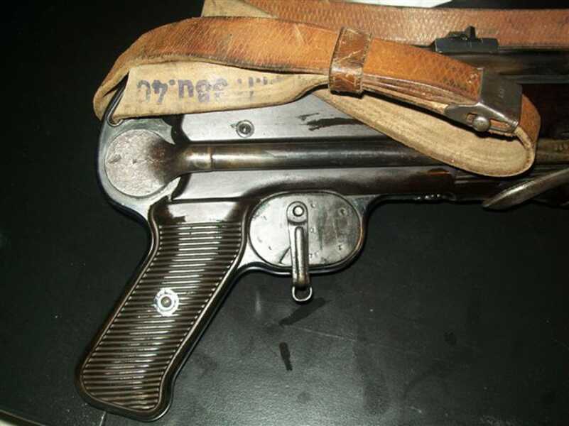 The Legacy of the MP40--Full Auto Review Winter Trigger Closed Side attached to gun.