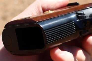 The Used Market: The Full Bodied .380 Taurus PT-58 Serrations on the front of the grip.
