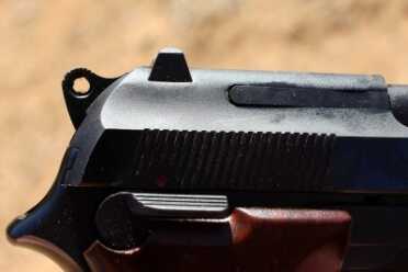 The Used Market: The Full Bodied .380 Taurus PT-58 The rear sight is low-profile.