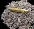 Wet tumblers use stainless steel pins for cleaning media - it lasts forever if you don't lose them. 