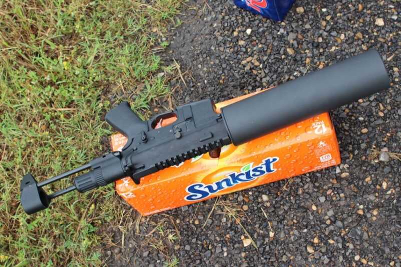Can Cannon's Grappling Hook in Action This is not a Sunkist plug, but the orange cans show up nicely on a cloudy sky.