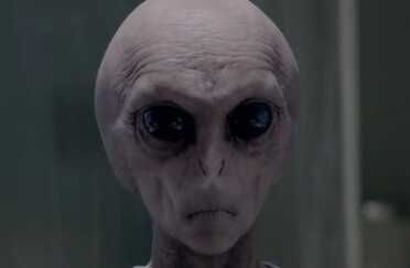 This image is from the new series of the X-Files where Scully imagines herself turning into an alien. The whole premise of the series is that real stolen alien technology will be used to fake an alien invasion.
