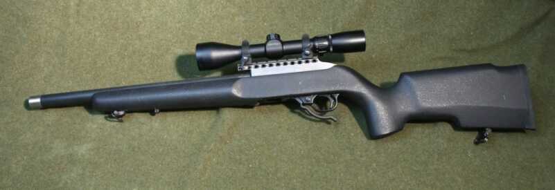 Customized Rimfire For Fighting Dangerous Domestic Terrorists! The author equipped the rifle with a Boyds Gunstocks Pro Varmint stock with a higher cheekweld as well as a Sightron scope.