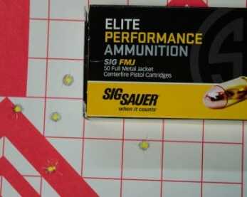 He also used Sig's own FMJ ammo.