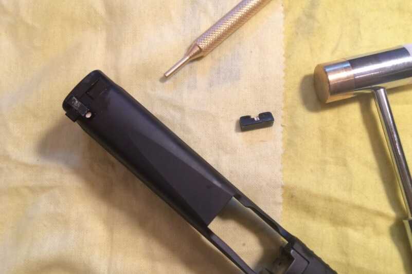 Dead Ringer’s Snake Eyes Pistol Sights -- Installation and Review I’ve never removed these old sights, so I was pleasantly surprised with how easily they came off.