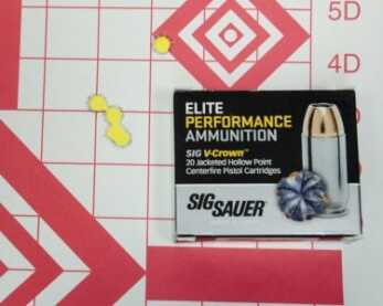 A Plastic 1911? The EAA Witness 1911P .45 ACP—Full Review. And the best performer was the Sig Elite V-Crowm load, with a 1.921-inch, five-shot group.