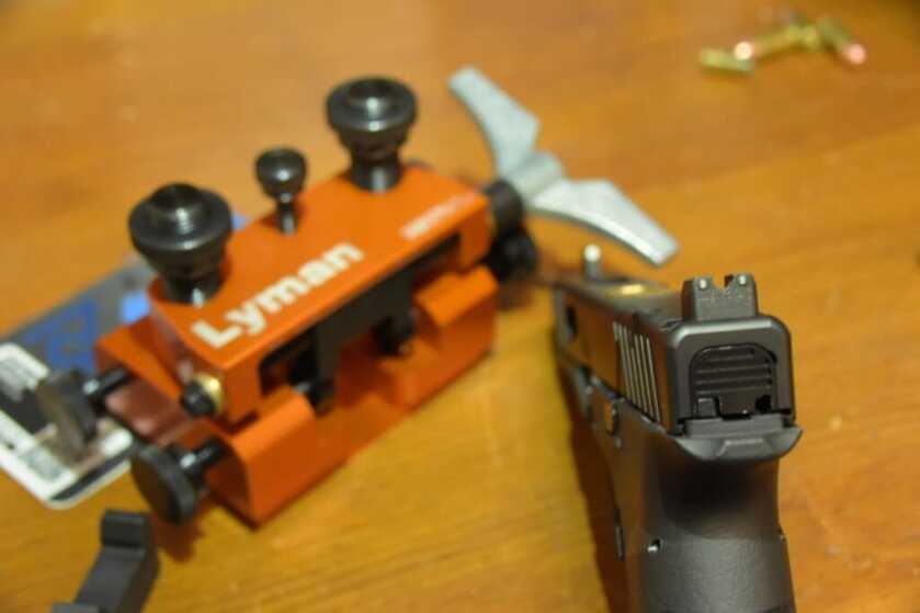 The AccuSight Pistol Sight Tool from Lyman: Another Valuable Tool for the Work Bench The AccuSight Pistol Sight Tool from Lyman: Another Valuable Tool for the Work Bench
