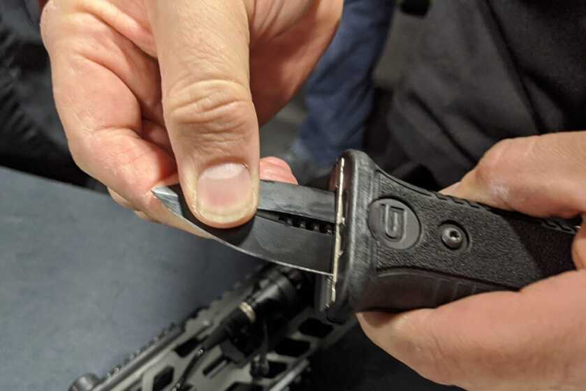 The Modern Bayonet: 'GripKnife' is a Foregrip and Knife in One – SHOT Show 2020 The Modern Bayonet: 'GripKnife' is a Foregrip and Knife in One – SHOT Show 2020
