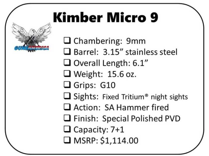Nice Gun, but Does it Match Your Eyes? Kimber Micro 9 SE Nice Gun, but Does it Match Your Eyes? Kimber Micro 9 SE