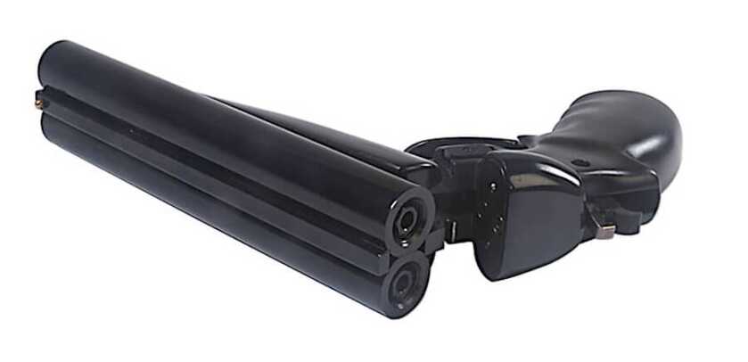 The Desperado by American Gun Craft is a Black Powder Double-Barrel Hand Shotgun The Desperado by American Gun Craft is a Black Powder Double-Barrel Hand Shotgun