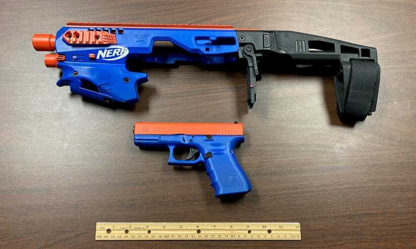 Artistic Criminal Paints Glock, Conversion Kit to Look Like Nerf Gun Artistic Criminal Paints Glock, Conversion Kit to Look Like Nerf Gun