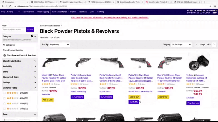 How, Where & Why to Buy Black Powder Revolvers/Pistols How, Where & Why to Buy Black Powder Revolvers/Pistols
