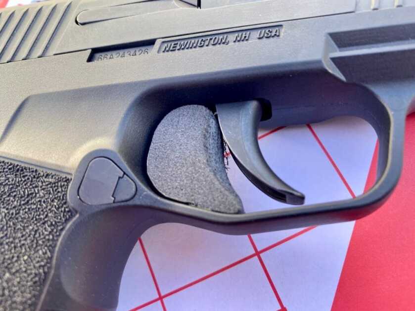 The Stacker: The Next New Thing for Better Pistol Shooting? The Stacker using foam behind the trigger of smaller pistoll