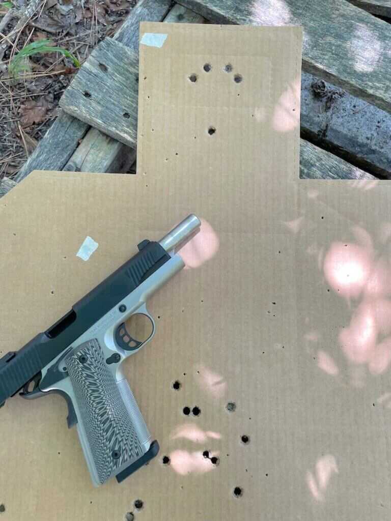 Turkish Ten: Tisas 1911 D10 Chambered in 10mm Auto Range target from Tisas D10 1911 10mm Auto