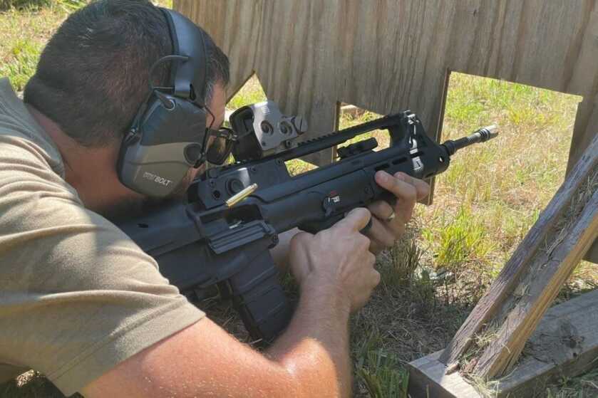 New 20 Shooting under a V-TAC board with the Hellion