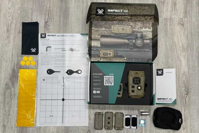 3 - Meet the Vortex Impact 4000: A Weapon-Mounted Laser Range Finder Included contents for the Vortex Impact 4000
