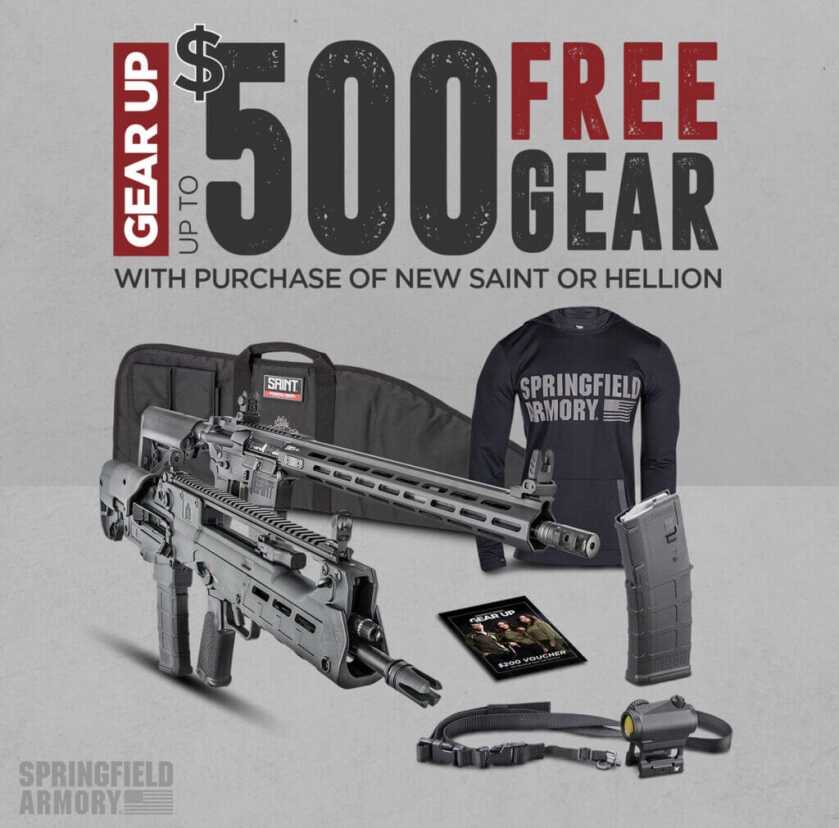 Springfield Armory Announces SAINT/Hellion Gear Up Promo Springfield Armory Announces SAINT/Hellion Gear Up Promo Flyer.