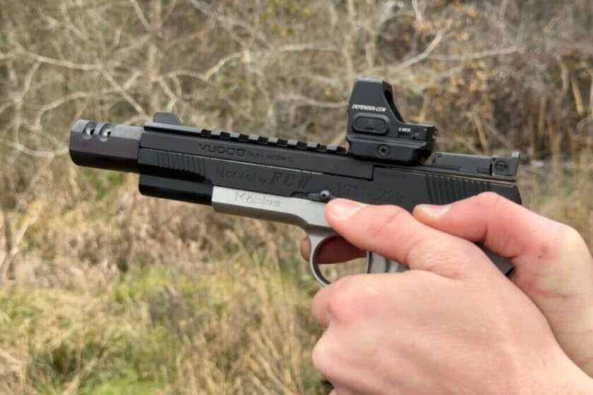 Vudoo Gun Works Target 22LR 1911: Full Review Slide stop hitting my thumb