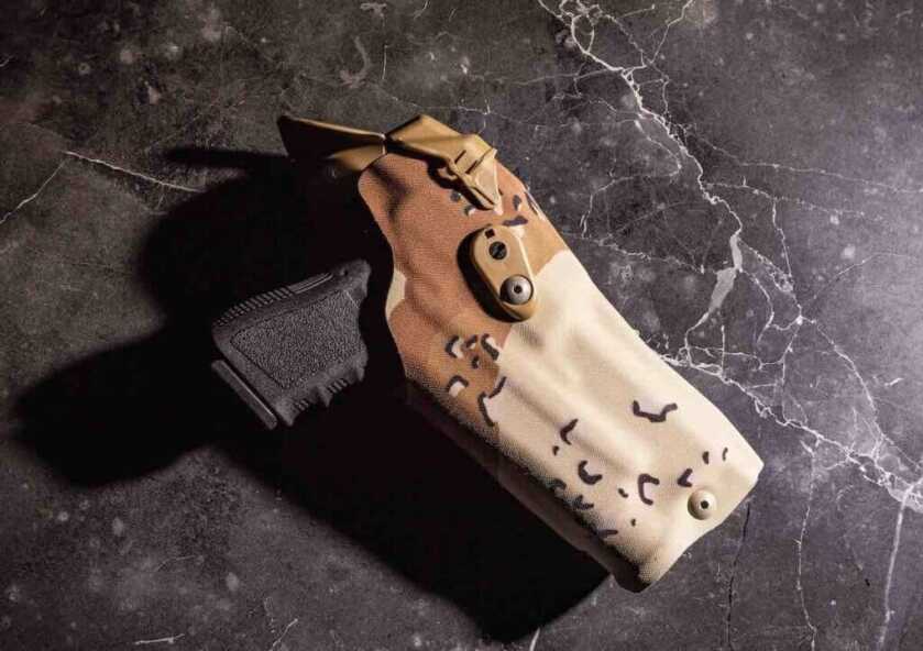A chocolate chip holster from Safariland.