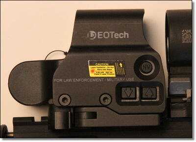 Some EOTechs are marked law enforcement and military use, but there is no prohibition from the government or the company itself on civilian use. There are export restrictions on the technology however. 