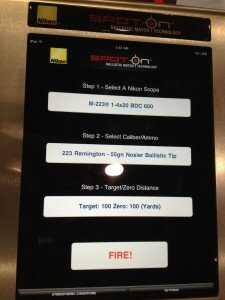 The Spot On software can be installed on your iPad, iPod, or iPhone. Here it is on the display iPad.