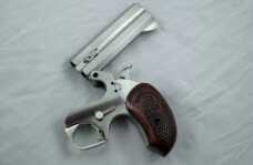 Bond Arms Derringer - Range Report & Factory Tour The barrels swing up for easy loading.