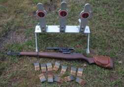 Garand clips - We tested this target at 50 yards with an M1C Sniper Garand and 96 rounds of Greek surplus military ball ammunition.   