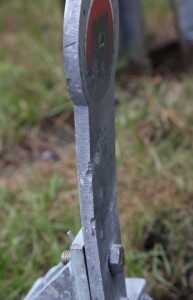 Hitting the paddles in the middle to lower extremity bowed them significantly as well.  Every edge hit made a divot and/or removed steel from the edge.