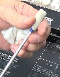 If used with solvent or cleaner, the Tips can usually be blotted clean