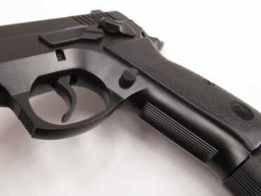 The frame, slide, and controls have all been generously grooved to facilitate operation. The expertly applied black Cerakote finish looks outstanding on the pistol.