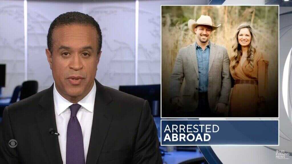 News anchor covers story about Tourist.