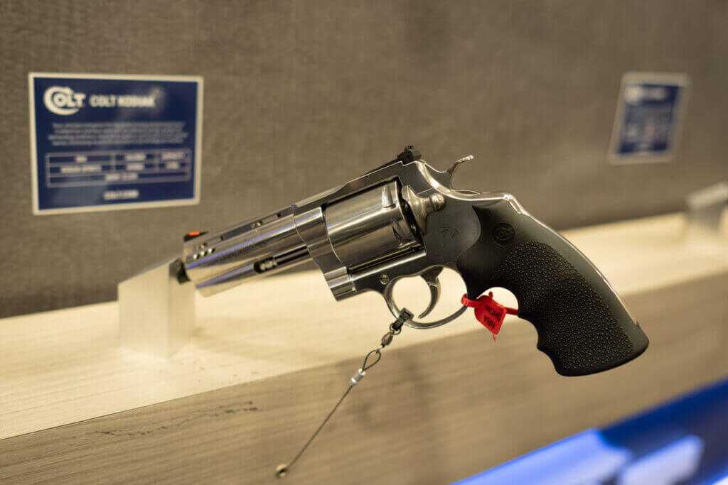 A Colt Kodiak pictured from the side.