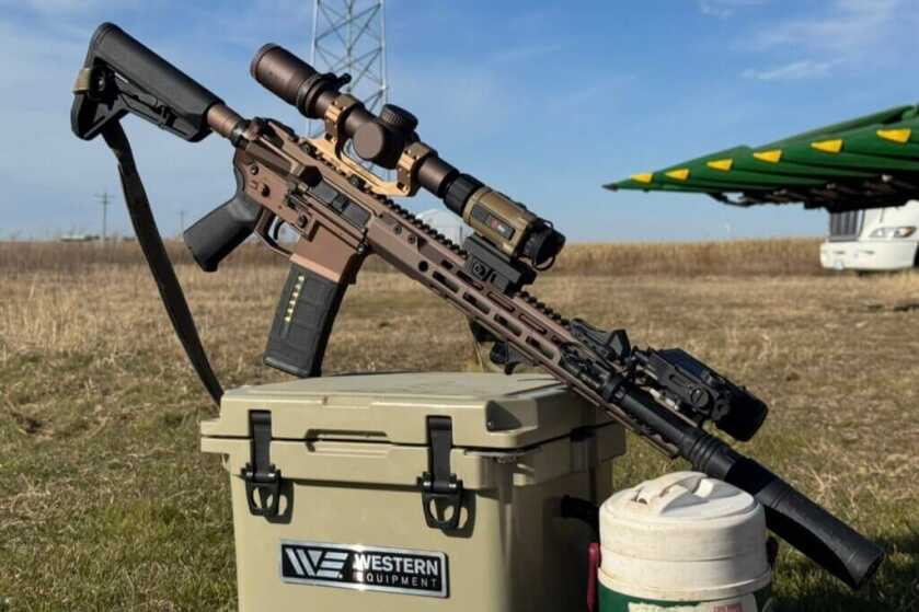 AR-15 on a cooler