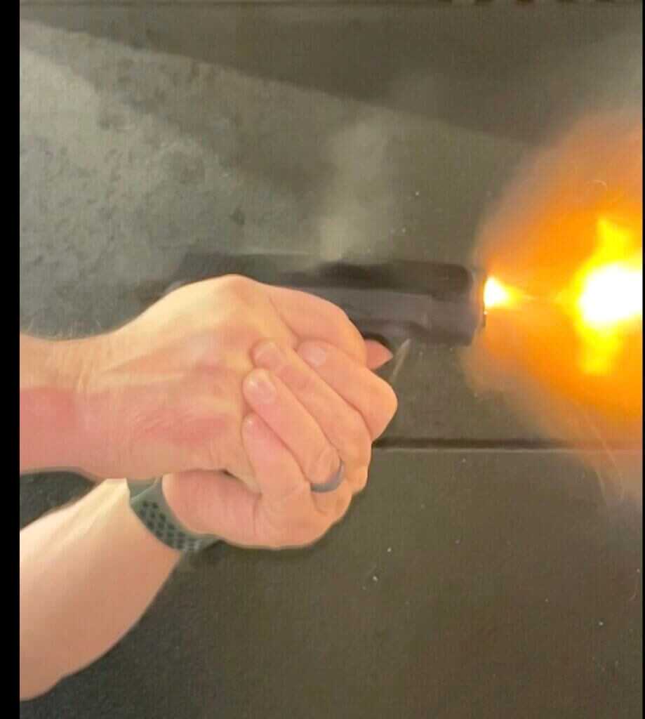 Handgun firing