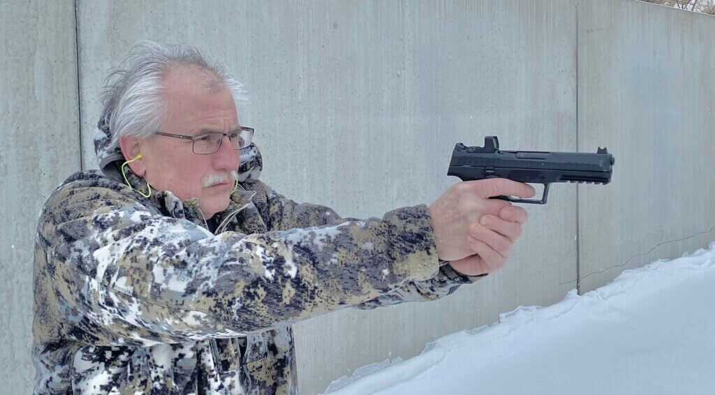 Shooter with PX-5.7 pistol from SDS Arms